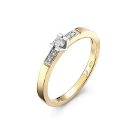 Pierścionek z brylantami 0,11 ct