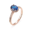 Pierścionek z szafirem i brylantami