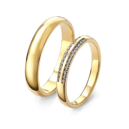Obrączki ślubne z brylantami 0,14 ct