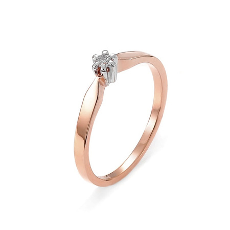 Pierścionek z brylantem 0,05 ct