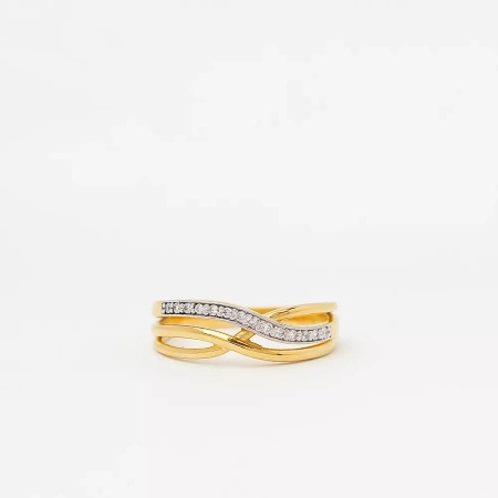 Pierścionek z brylantami 0,10 ct