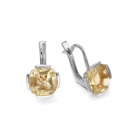 Kolczyki z kwarcem cytrynowym
