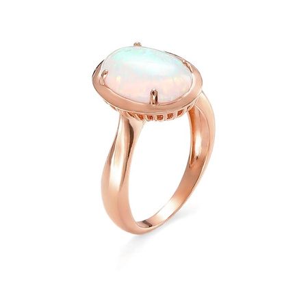 Pierścionek z opalem syntetycznym