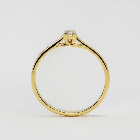 Pierścionek z brylantem 0,10 ct