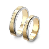 Obrączki ślubne z brylantem 0,01 ct