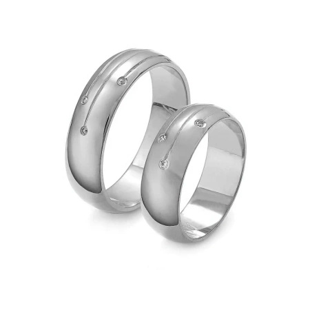 Obrączki ślubne z brylantami 0,03 ct