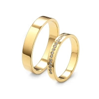 Obrączki ślubne z brylantami 0,14 ct