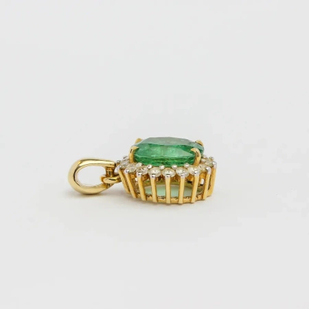 Zawieszka ze szmaragdem i brylantami