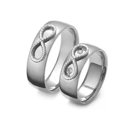 Obrączki ślubne z brylantami 0,02 ct