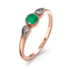 Pierścionek z szmaragdem i brylantami