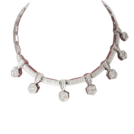 Kolia złota z brylantami