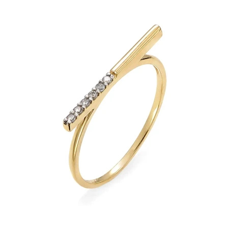 Pierścionek z brylantami 0,05 ct