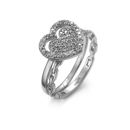 Pierścionek z cyrkoniami - serce