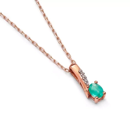 Zawieszka ze szmaragdem i brylantami
