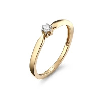 Pierścionek z brylantem 0,08 ct