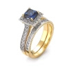 Pierścionek z szafirem i brylantami