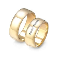 Obrączki ślubne z brylantami 0,09 ct