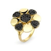 Pierścionek z czarnymi brylantami 0,75 ct