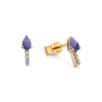 Kolczyki z tanzanitem i brylantami