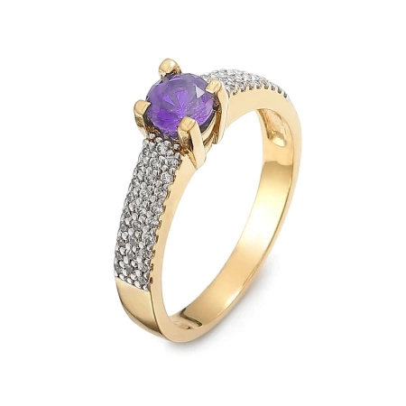 Pierścionek z tanzanitem i brylantami