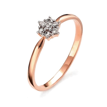 Pierścionek z brylantami 0,11 ct