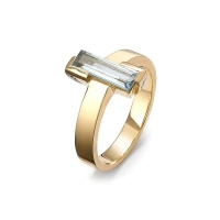 Pierścionek z topazem i brylantami