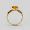Pierścionek z cytrynem i szafirami