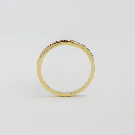 Pierścionek z szafirami mix