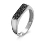 Pierścionek z czarnymi brylantami 0,15 ct