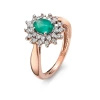 Pierścionek z szmaragdem i brylantami