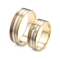 Obrączki ślubne z brylantami 0,03 ct