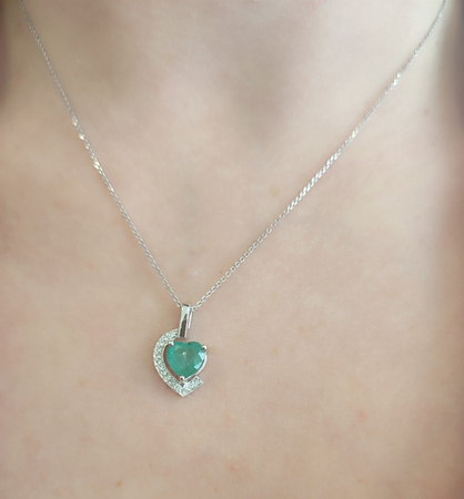 Zawieszka z topazem i brylantami