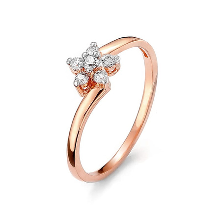 Pierścionek z brylantami 0,14 ct