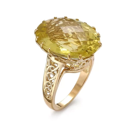 Pierścionek z kwarcem cytrynowym