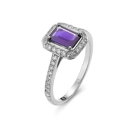 Pierścionek z tanzanitem i brylantami