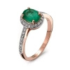 Pierścionek z szmaragdem i brylantami