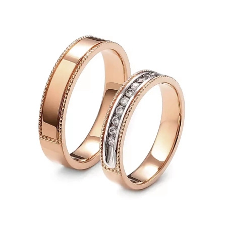 Obrączki ślubne z brylantami 0,24 ct