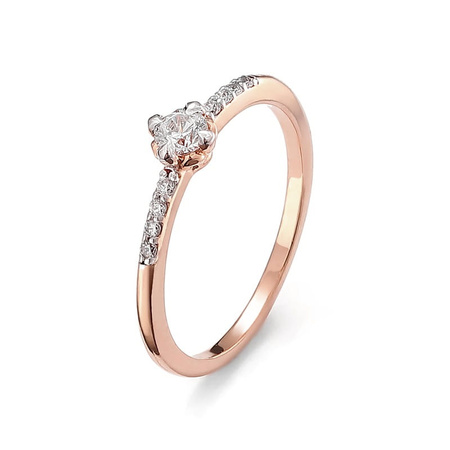 Pierścionek z brylantami 0,30 ct