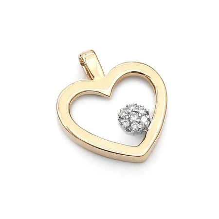 Zawieszka z brylantami - serce