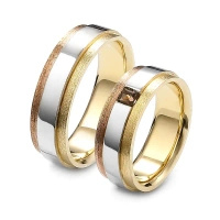 Obrączki ślubne z diamentem koniakowym 0,12 ct