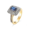 Pierścionek z szafirem i brylantami