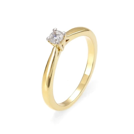 Pierścionek z brylantem 0,13 ct