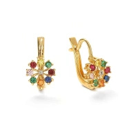 Kolczyki z szafirami mix i brylantami