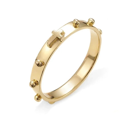 Pierścionek złoty - krzyżyk