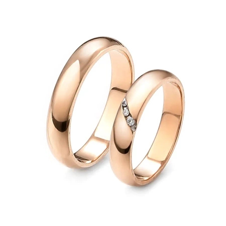 Obrączki ślubne z brylantami 0,03 ct