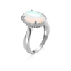 Pierścionek z opalem syntetycznym