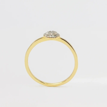 Pierścionek z brylantami 0,15 ct