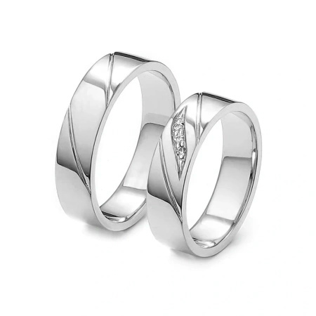 Obrączki ślubne z brylantami 0,03 ct