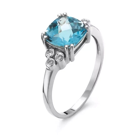 Pierścionek z topazem i brylantami