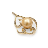 Zawieszka z perłą i brylantami
